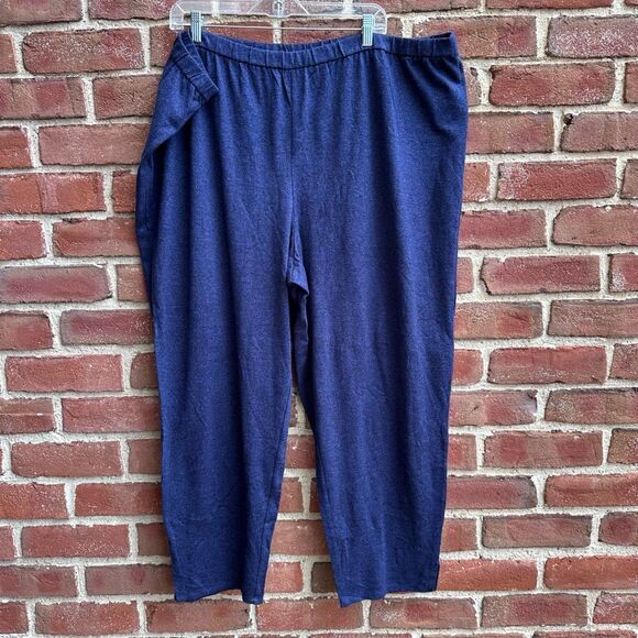 Eileen Fisher Women's $148 Cotton Hemp Melange Tapered Pant 3X - Picture 2 of 8